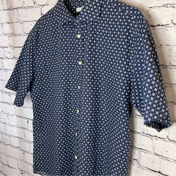Jos. A. Bank Men’s Linen Blend Casual Short Sleeve Button Down Shirt Size Large - Picture 2 of 6